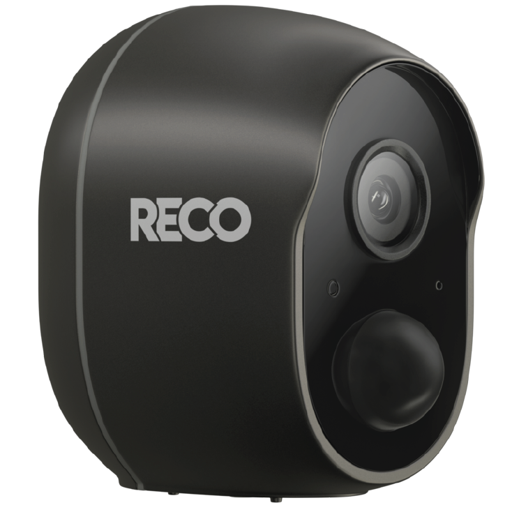 กล้องวงจรปิด RECO แบบ Wifi สีดำ ดีไซน์มินิมอล ใช้ได้กับทุกที่